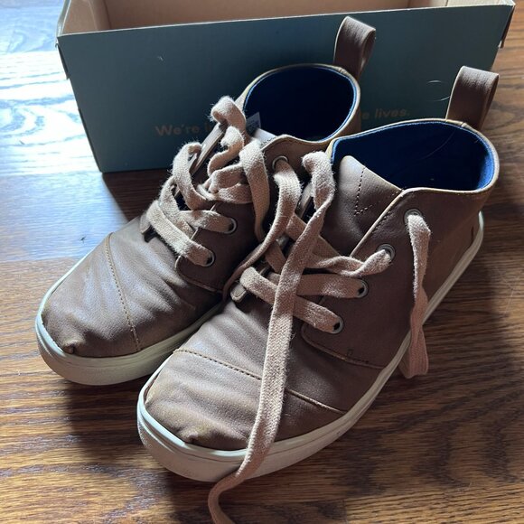 Toms Youth Botas Cupsole Toffee Microsuede Shoes Sz 4.5Y - Picture 3 of 11